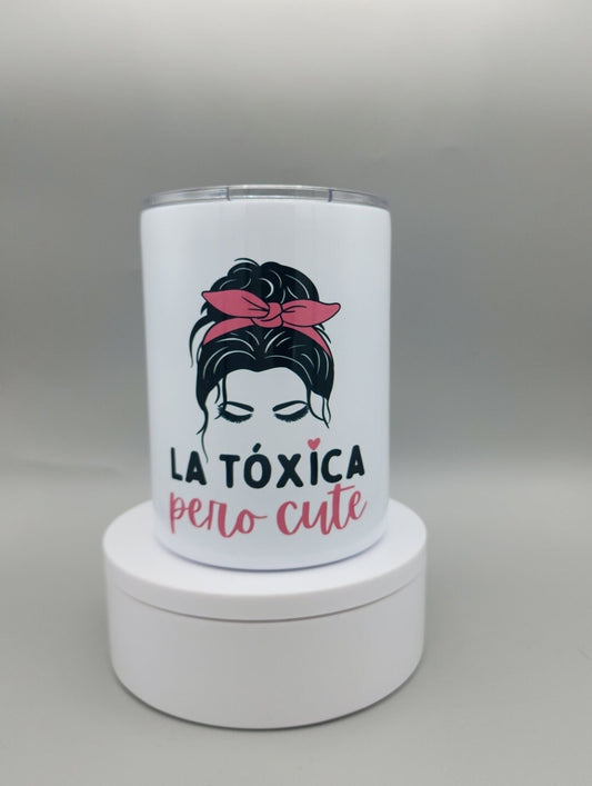 Cute La Toxica Pero Cute 10oz Coffee/Tea Stainless steel tumbler.